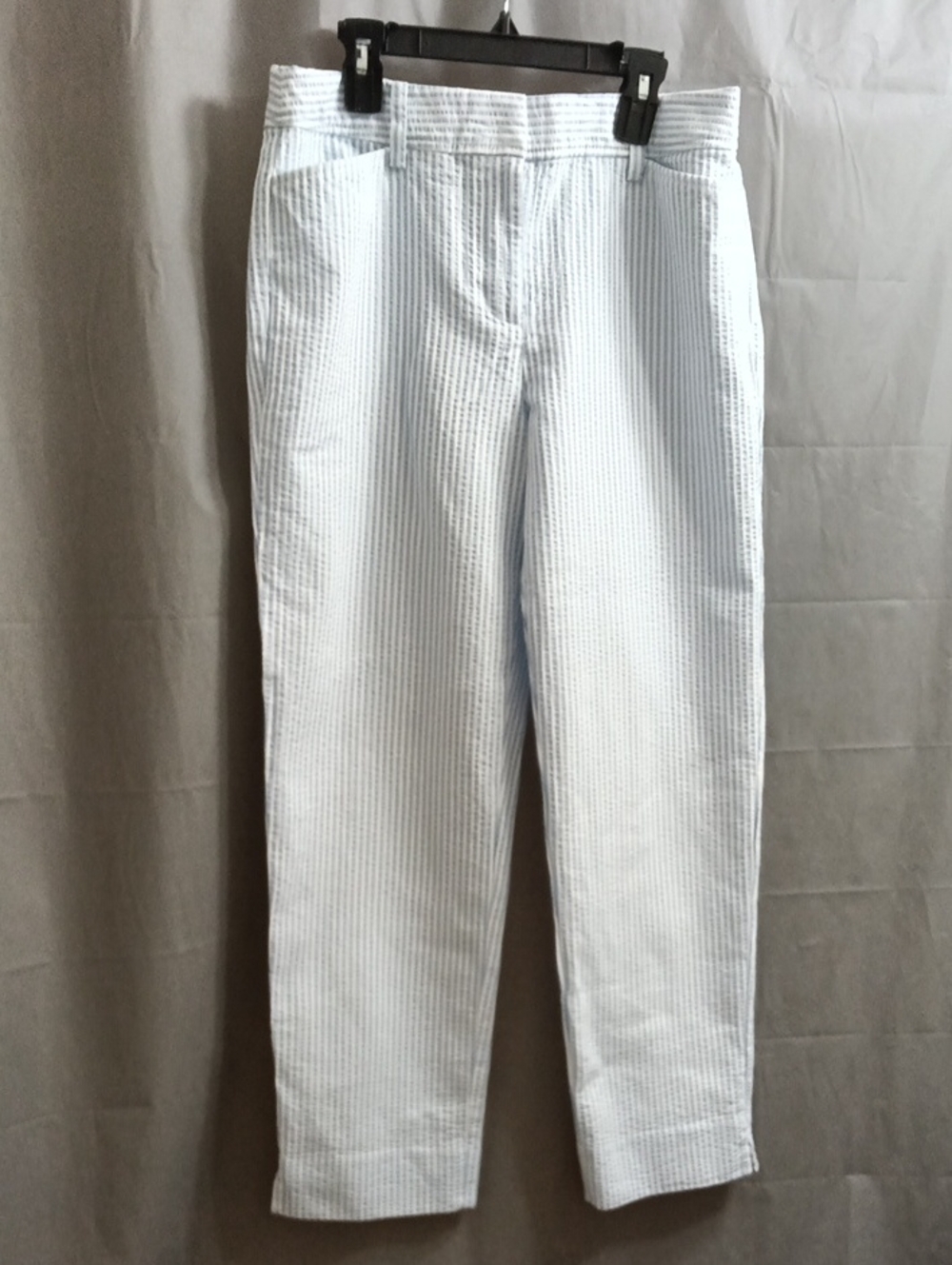 Talbots Light Blue Seersucker Chino Pants